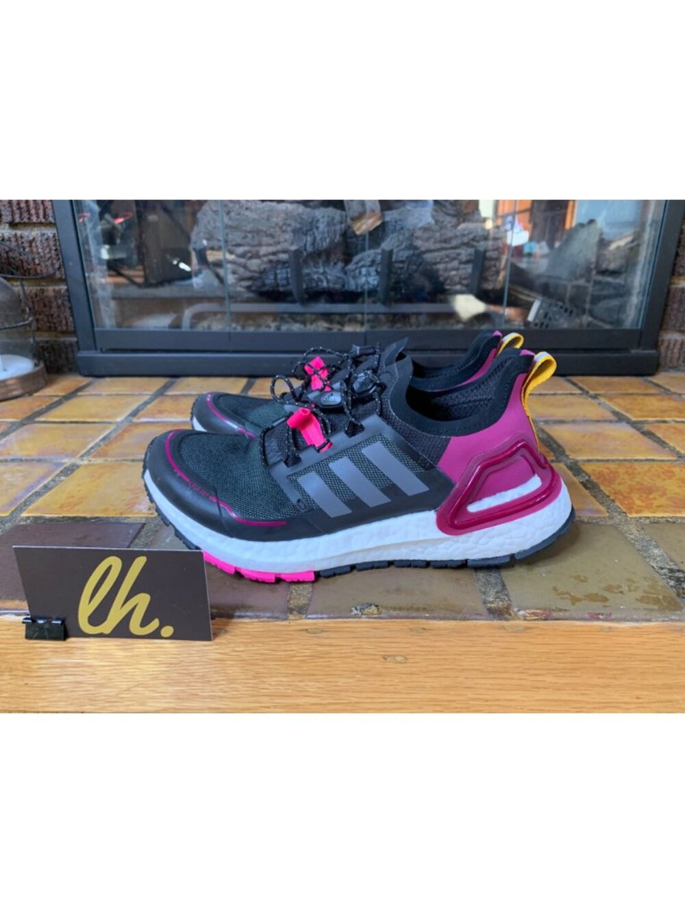 Mens 5/ Women’s 6.5 Adidas Ultraboost C.RDY Black Pink Grey Athletic Sneakers Q4